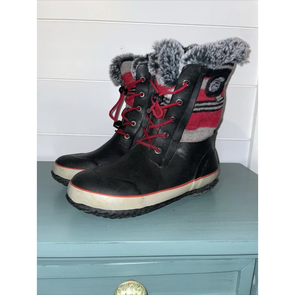 Bogs Arcata -40 Degrees Faux Fur‎ Lined Winter Boots Kids SIze 6